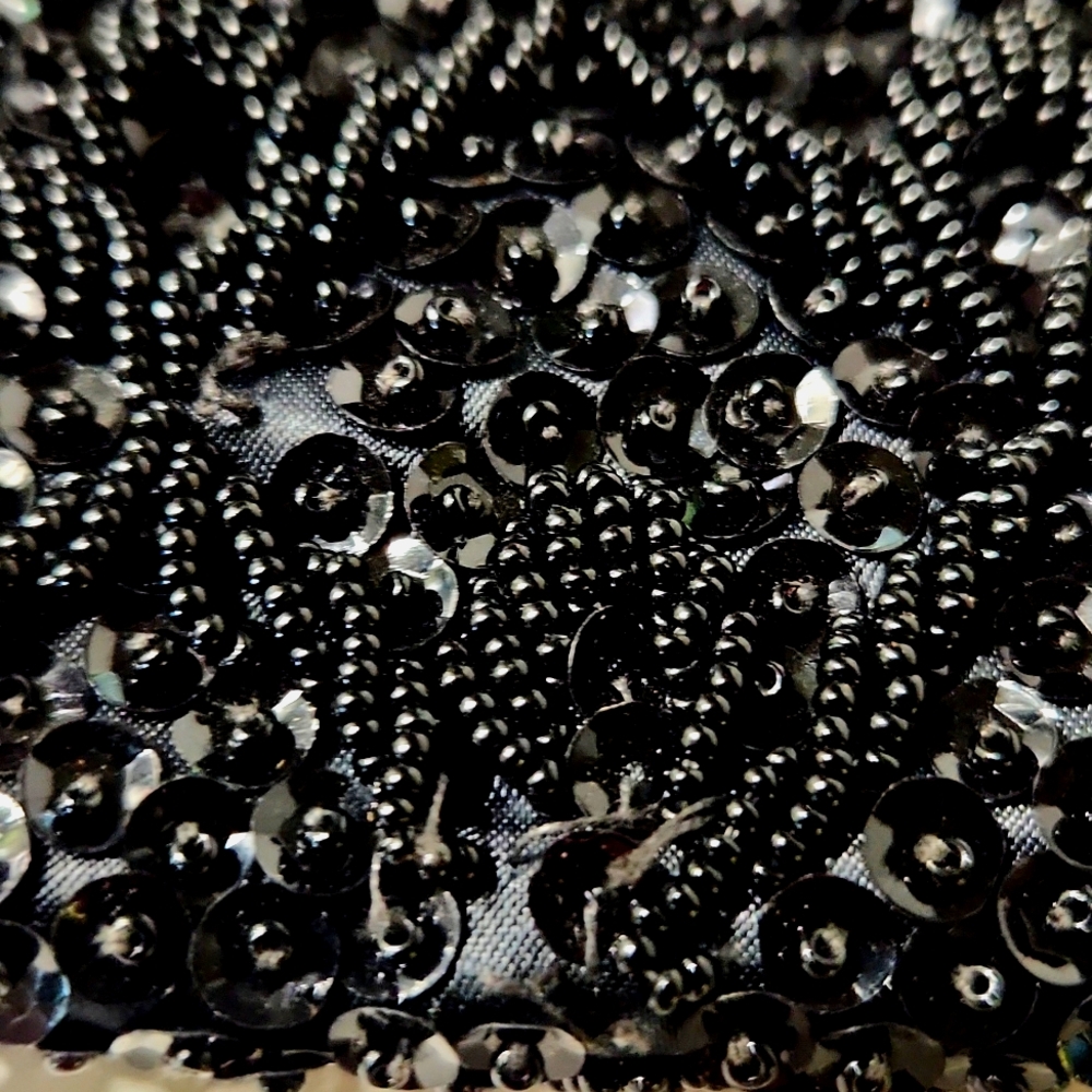 Vintage 1950's Walborg Gorgeous Black Beaded Evening Bag - Picture 10 of 14